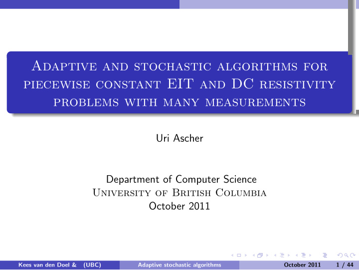 adaptive and stochastic algorithms for piecewise constant