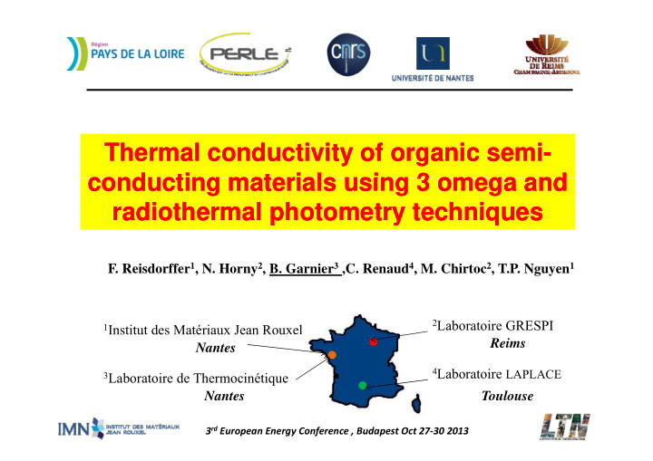 thermal conductivity of organic semi thermal conductivity