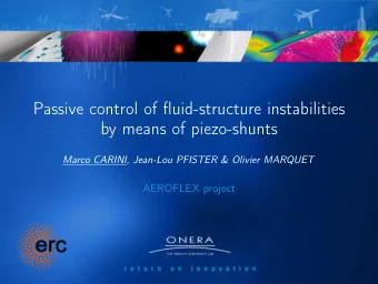 Passive control of fluid-structure instabilities  by means of piezo-shunts  Marco CARINI, Jean-Lou