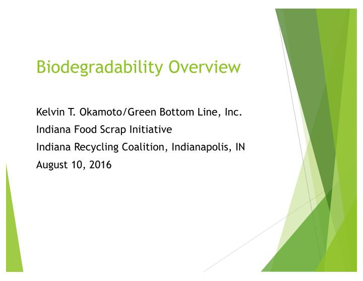 biodegradability overview