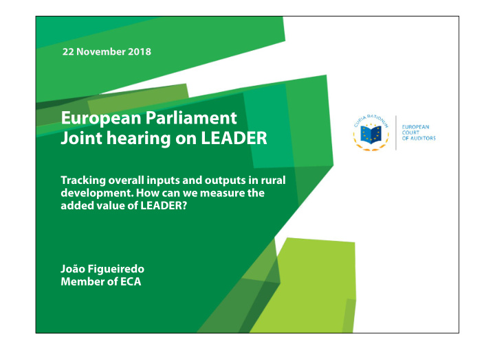 european parliament joint hearing on leader