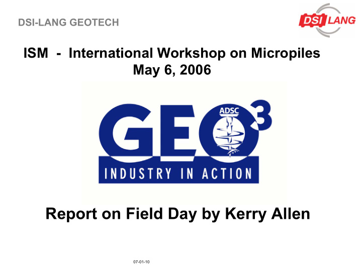 report on field day by kerry allen