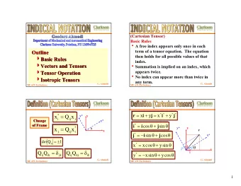 x =  y  *  y*    Q  x  r  x  j  ij  i  =      +    j  i  j  *  x*  sin  cos  =    det  Q