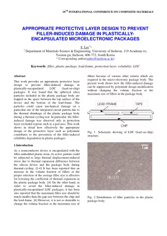 APPROPRIATE PROTECTIVE LAYER DESIGN TO PREVENT  FILLER-INDUCED DAMAGE IN PLASTICALLY- ENCAPSULATED
