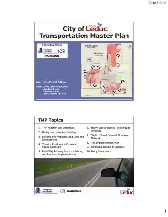 City of Leduc  Transportation Master Plan  A Consulting Alliance  Airport Road 43 rd St. Future 50