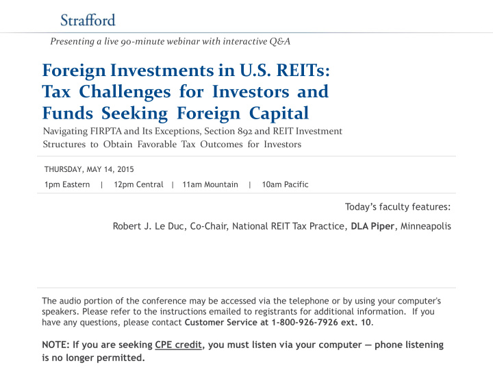 foreign investments in u s reits tax challenges for