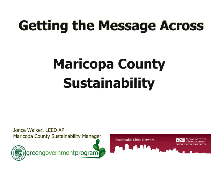 jonce walker leed ap maricopa county sustainability