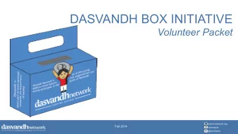 LETS TALK ABOUT IT  The Dasvandh Box Initiative  My role as a volunteer