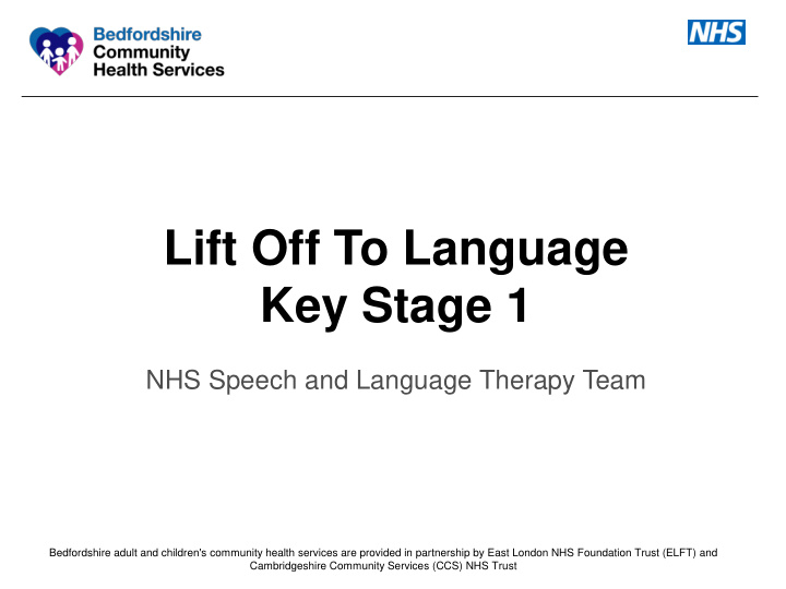 lift off to language key stage 1