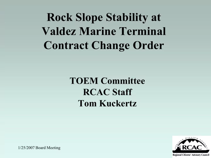 rock slope stability at