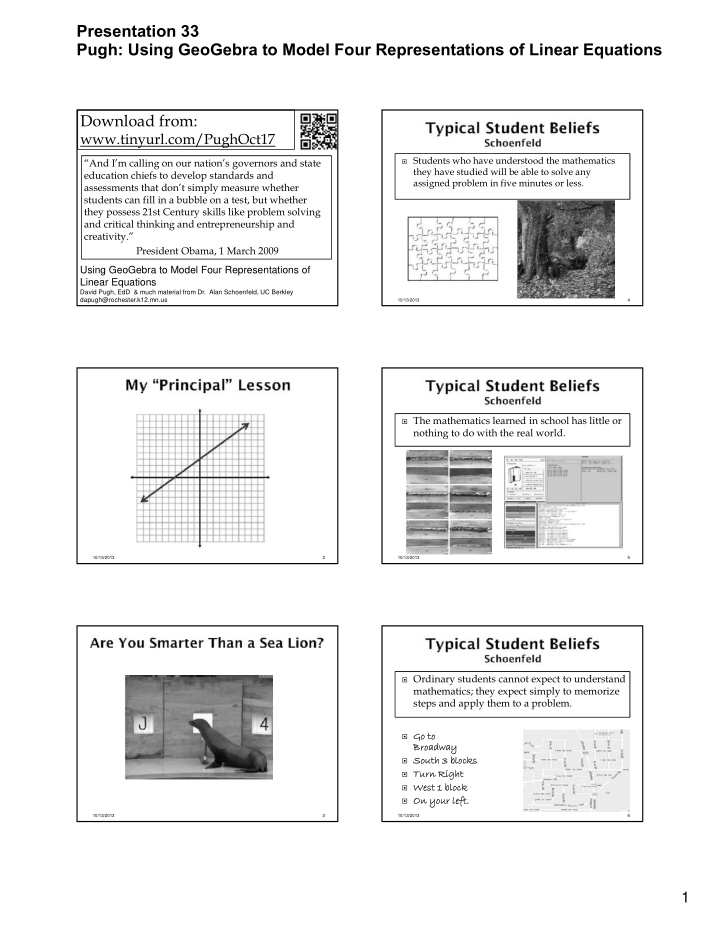 presentation 33 pugh using geogebra to model four