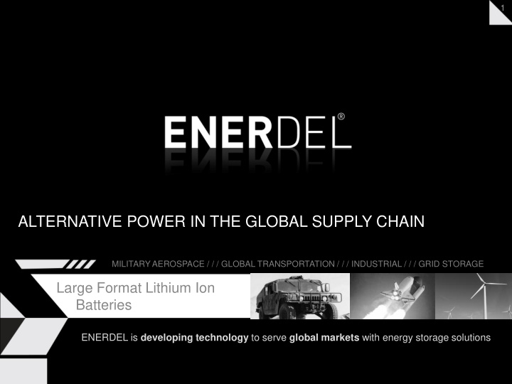 alternative power in the global supply chain