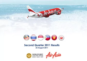 Second Quarter 2011 Results  23 August 2011  Disclaimer  Information contained in our presentation