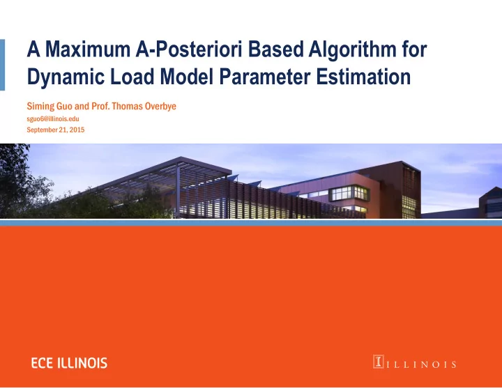 a maximum a posteriori based algorithm for dynamic load