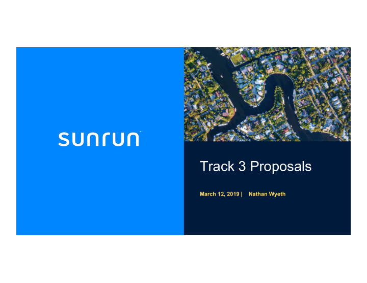 track 3 proposals
