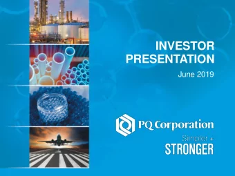 PRESENTATION  June 2019  1  LEGAL DISCLAIMER  Forward-Looking Statements Some of the information