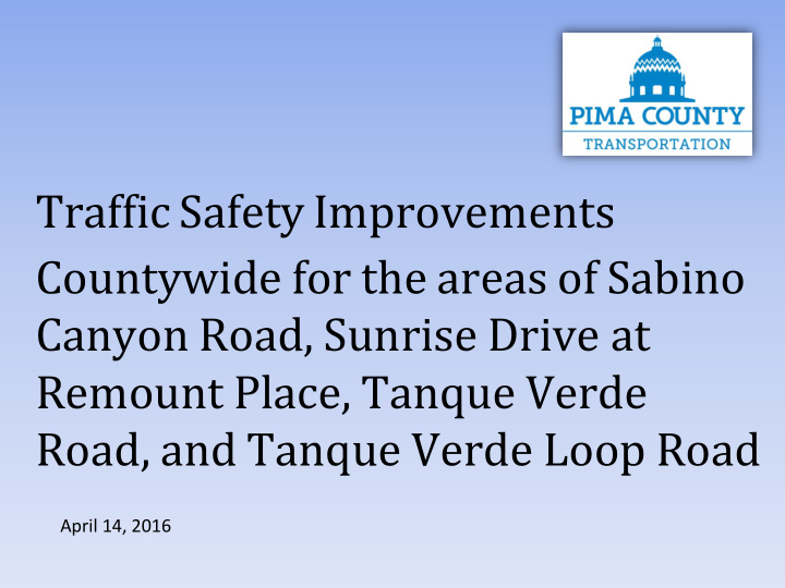 traffic safety improvements