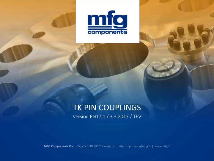 tk pin couplings