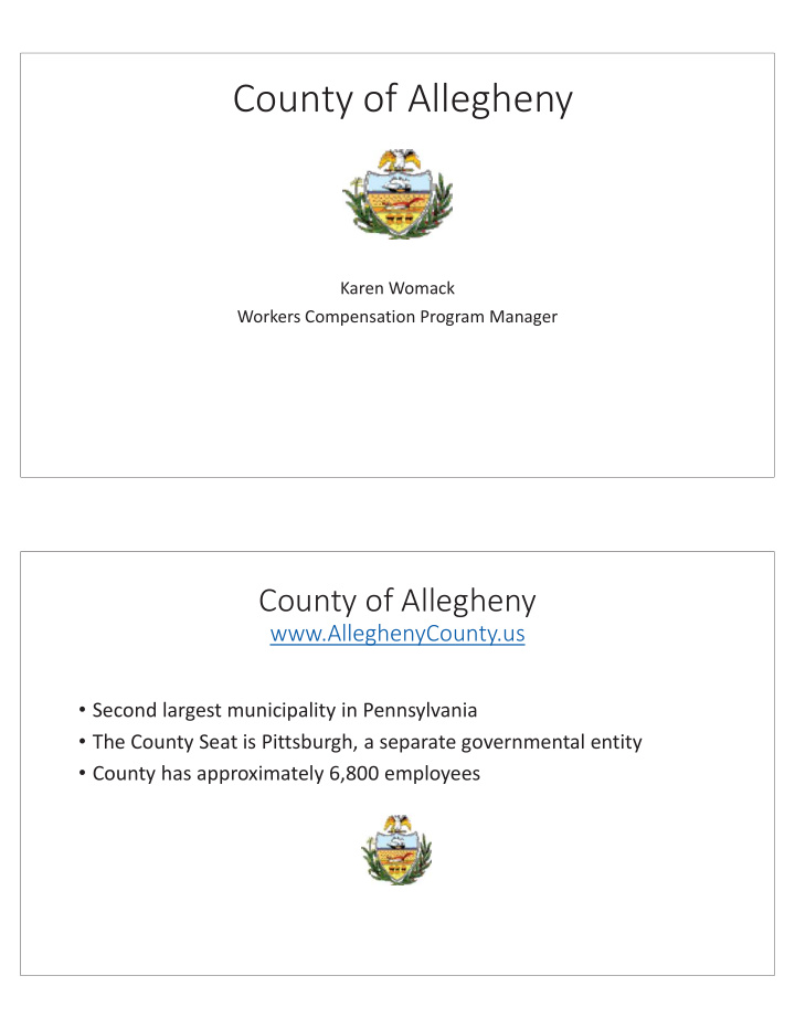 county of allegheny