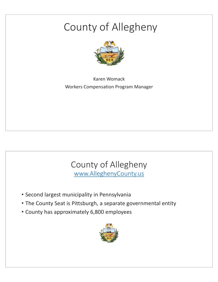 county of allegheny
