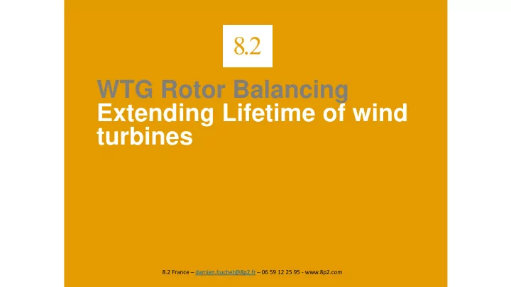wtg rotor balancing
