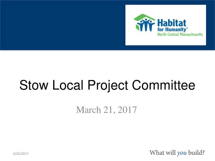 stow local project committee
