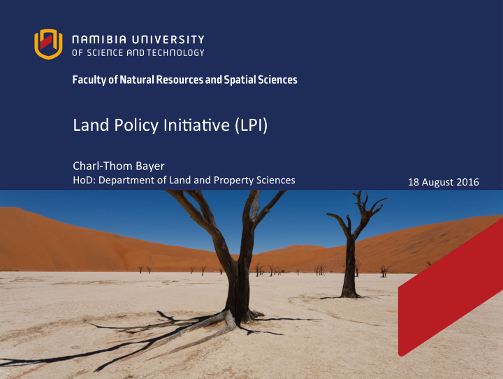 land policy ini a ve lpi
