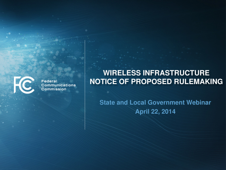 wireless infrastructure notice of proposed rulemaking