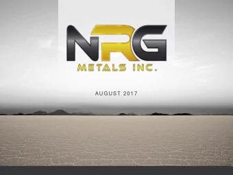 AU GU ST  2017  The information contained herein is provided solely for the reader's  general