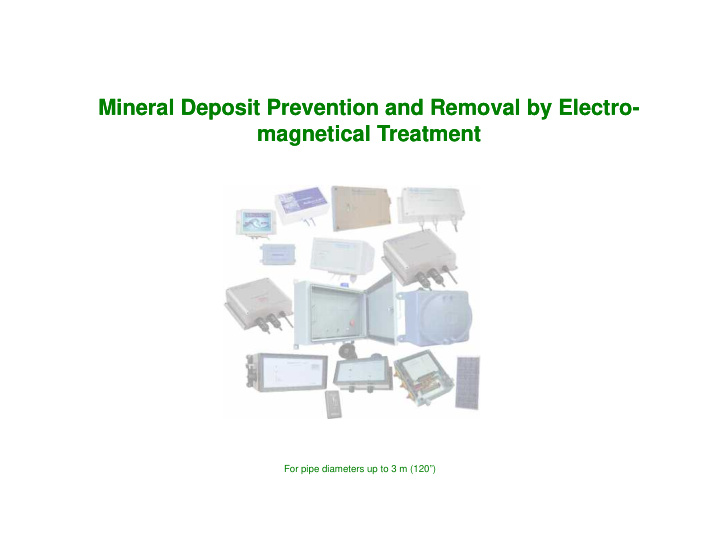 mineral deposit prevention and removal by electro mineral