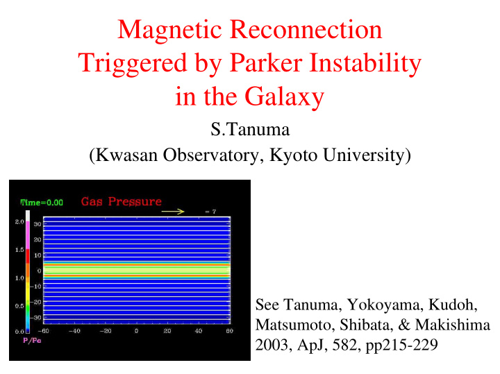 magnetic reconnection triggered by parker instability in