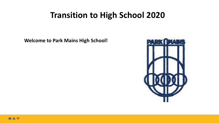 transition to high school 2020