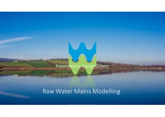 Raw Water Mains Modelling  Prioress Mill WPS  Network Overview  Operational Incident  Burst on