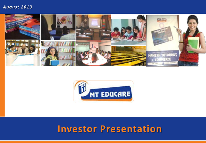 investor presentation disclaimer