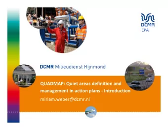 QUADMAP: Quiet areas definition and  management in action plans - Introduction