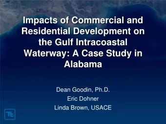 Impacts of Commercial and  Residential Development on  the Gulf Intracoastal  Waterway: A Case