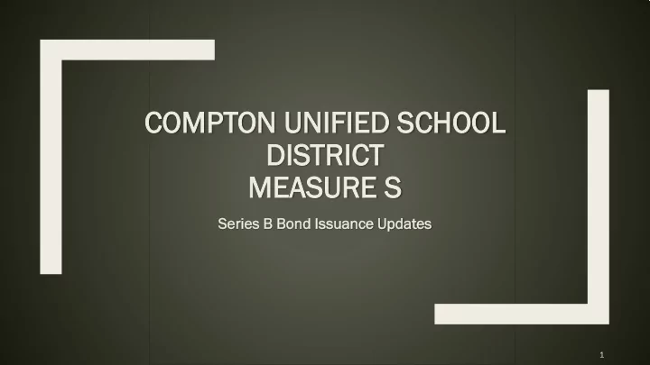 compt pton u unifie fied s d school ool dis istric ict