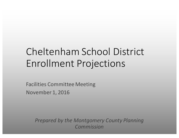cheltenham school district enrollment projections