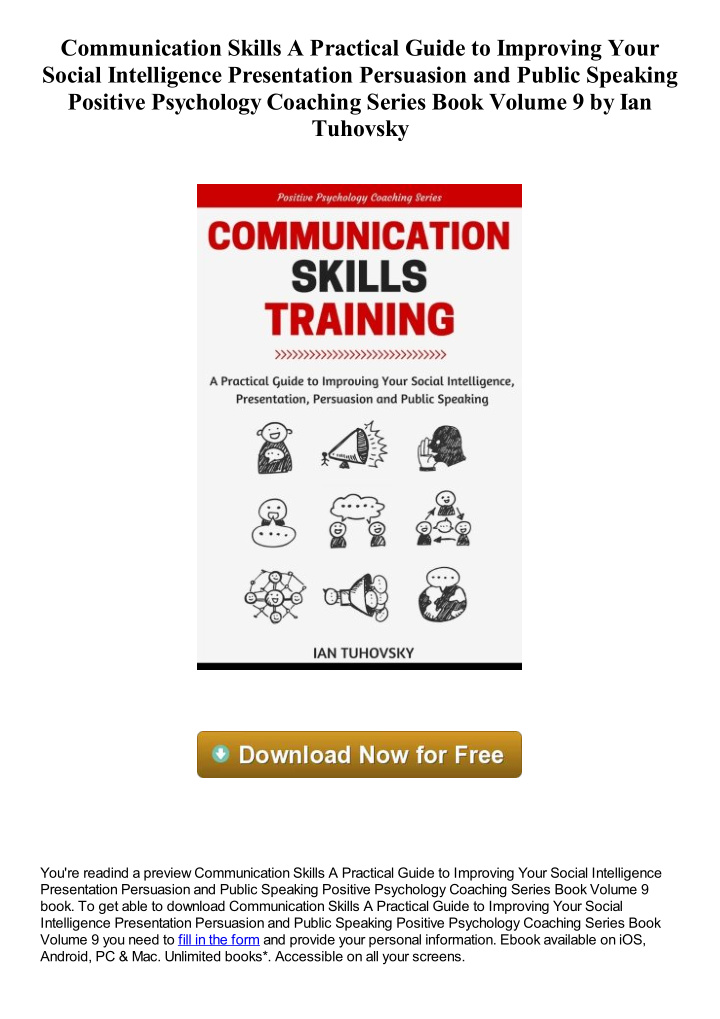 communication skills a practical guide to improving your