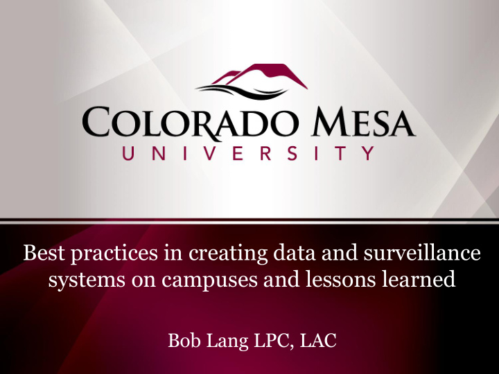 systems on campuses and lessons learned