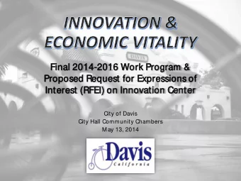 Final 2  2014  014-2016 W  Work Pro  rogra  ram &amp;  &amp;  Propos  osed Request for E