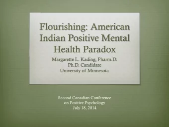 Health Paradox  Margarette L. Kading, Pharm.D.  Ph.D. Candidate  University of Minnesota  Second