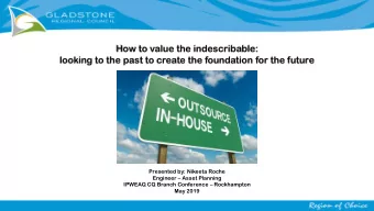 How to value the indescribable:  looking to the past to create the foundation for the future