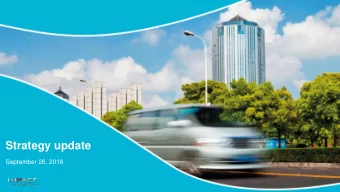 Strategy update  September 26, 2018  With you today  Torbjrn Sandberg,  Peter Hgfeldt,  CEO  VP