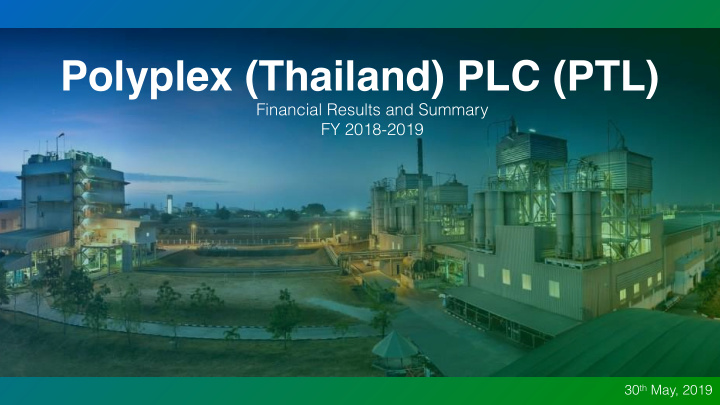 polyplex thailand plc ptl
