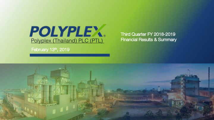 polyplex thailand plc ptl