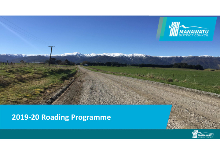 2019 20 roading programme