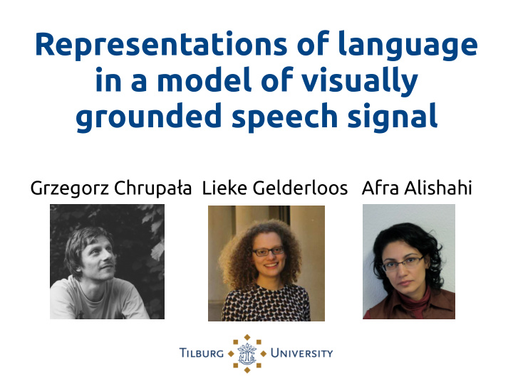 representations of language in a model of visually