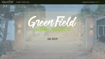 Q4 2019  Cannabis A Better Way  Management Presentation Q4 2019  Disclaimer  This