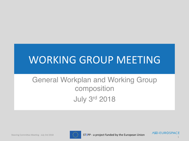 working group meeting